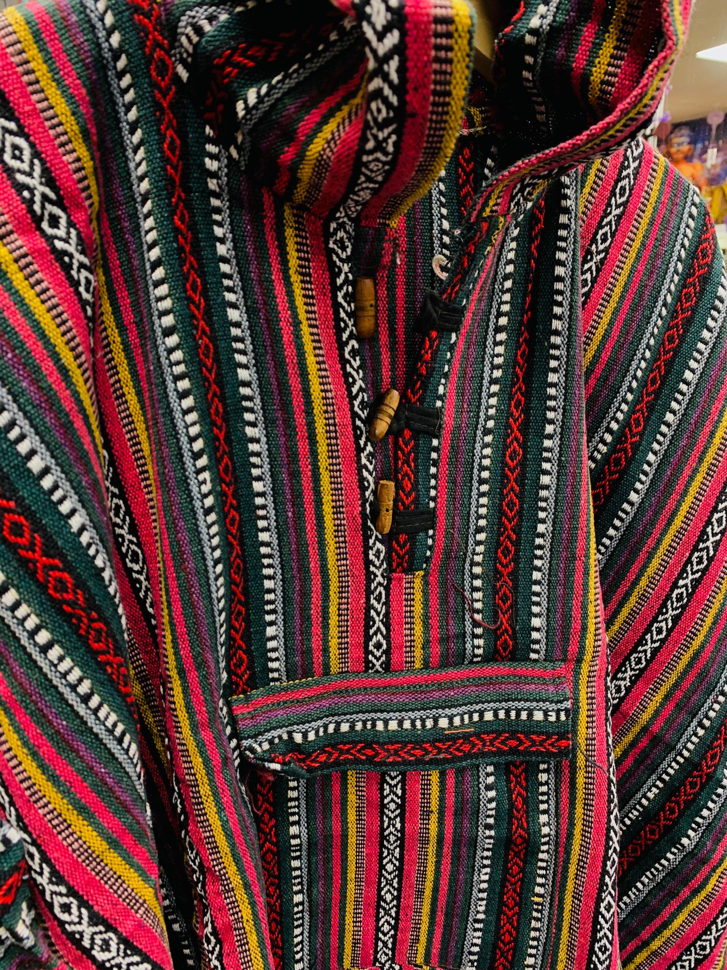 Boho handcrafted Hoodie UNISEX Gheri poncho #017414