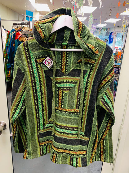 Boho handcrafted UNISEX Baja Hoodie  #017617