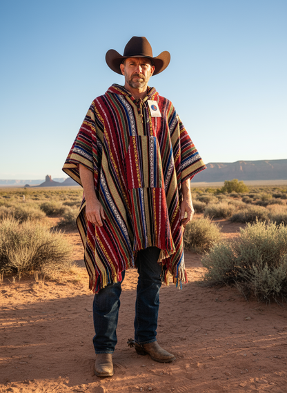 Bohemian style handcrafted Hoodie Plus size UNISEX Gheri poncho #01702