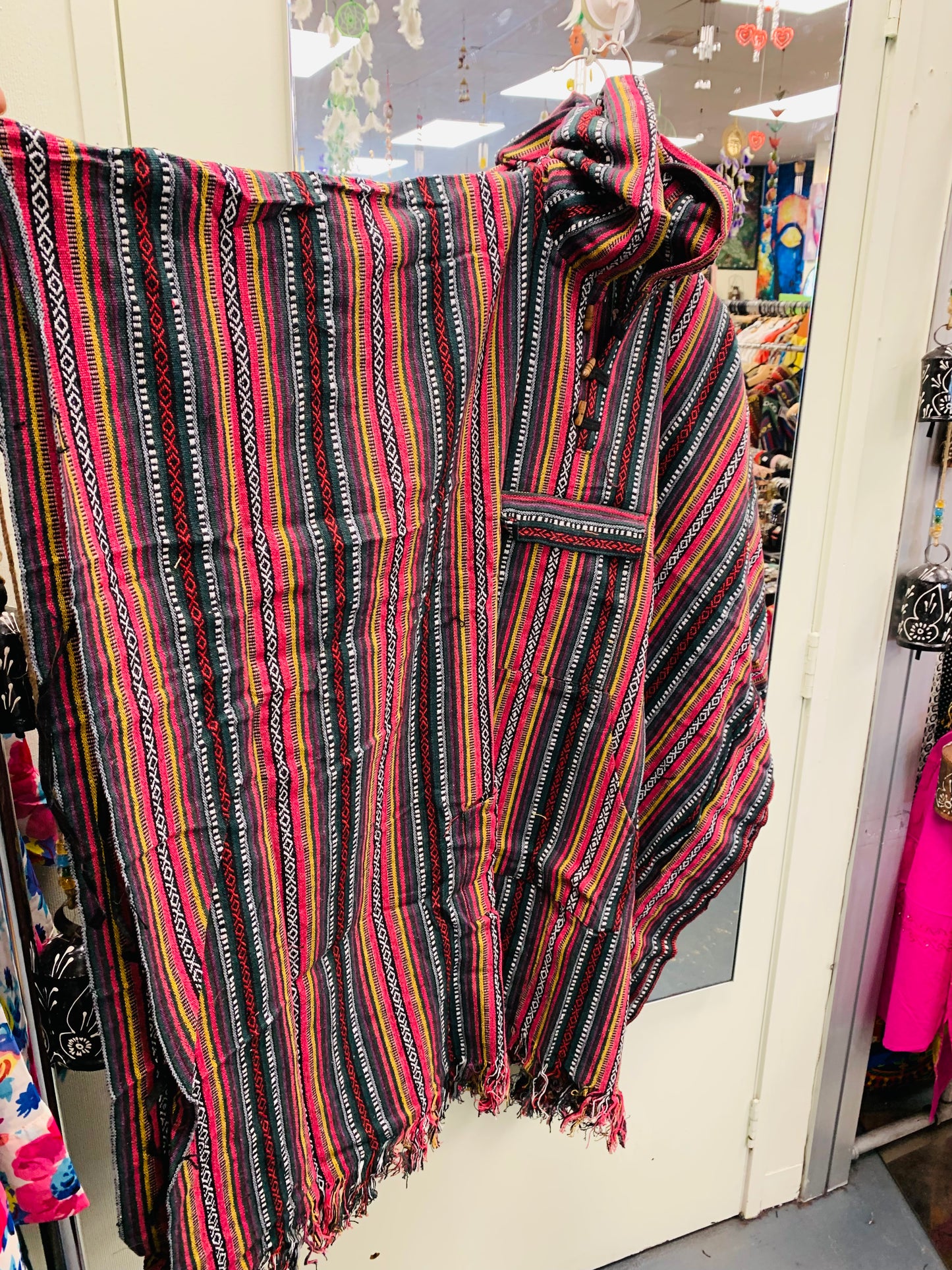 Boho handcrafted Hoodie UNISEX Gheri poncho #017414