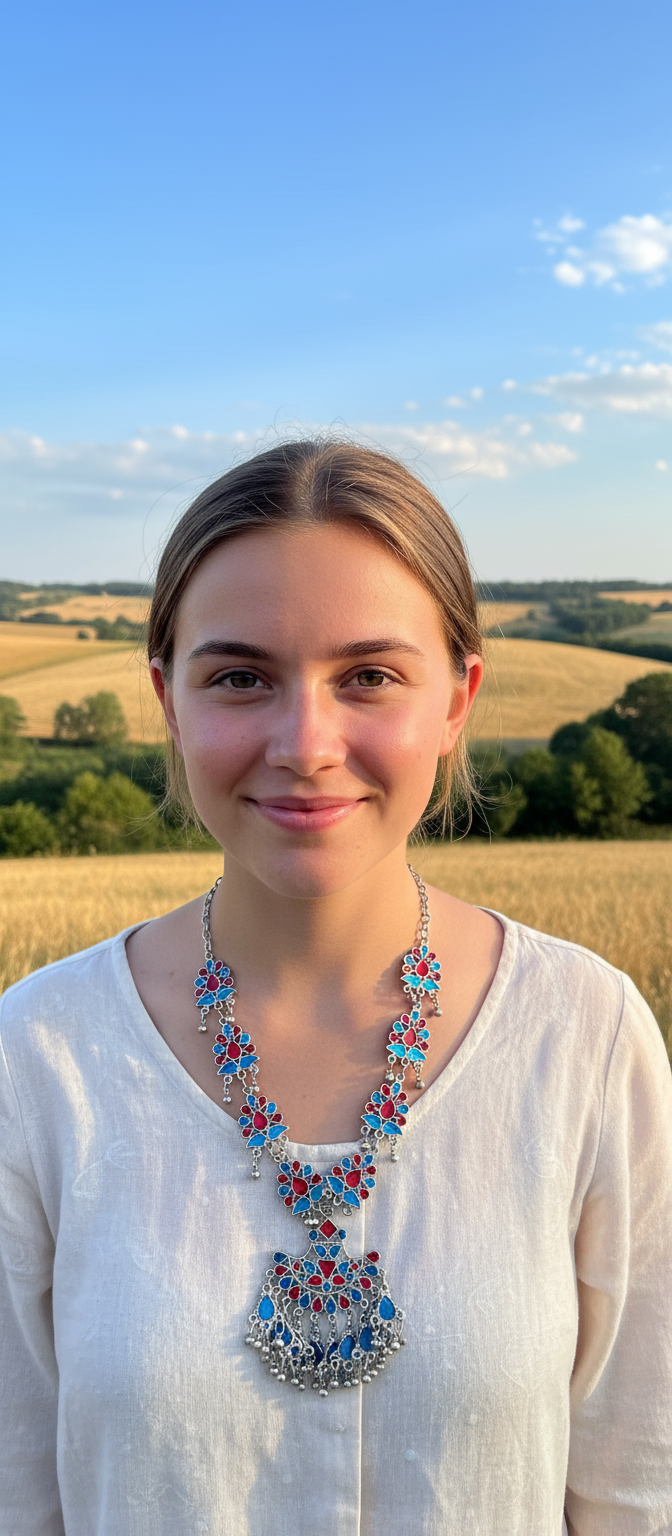 HANDCRAFTED DANGLE NECKLACE #A213