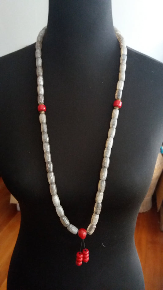 Bohemian style handcrafted resin beads mala