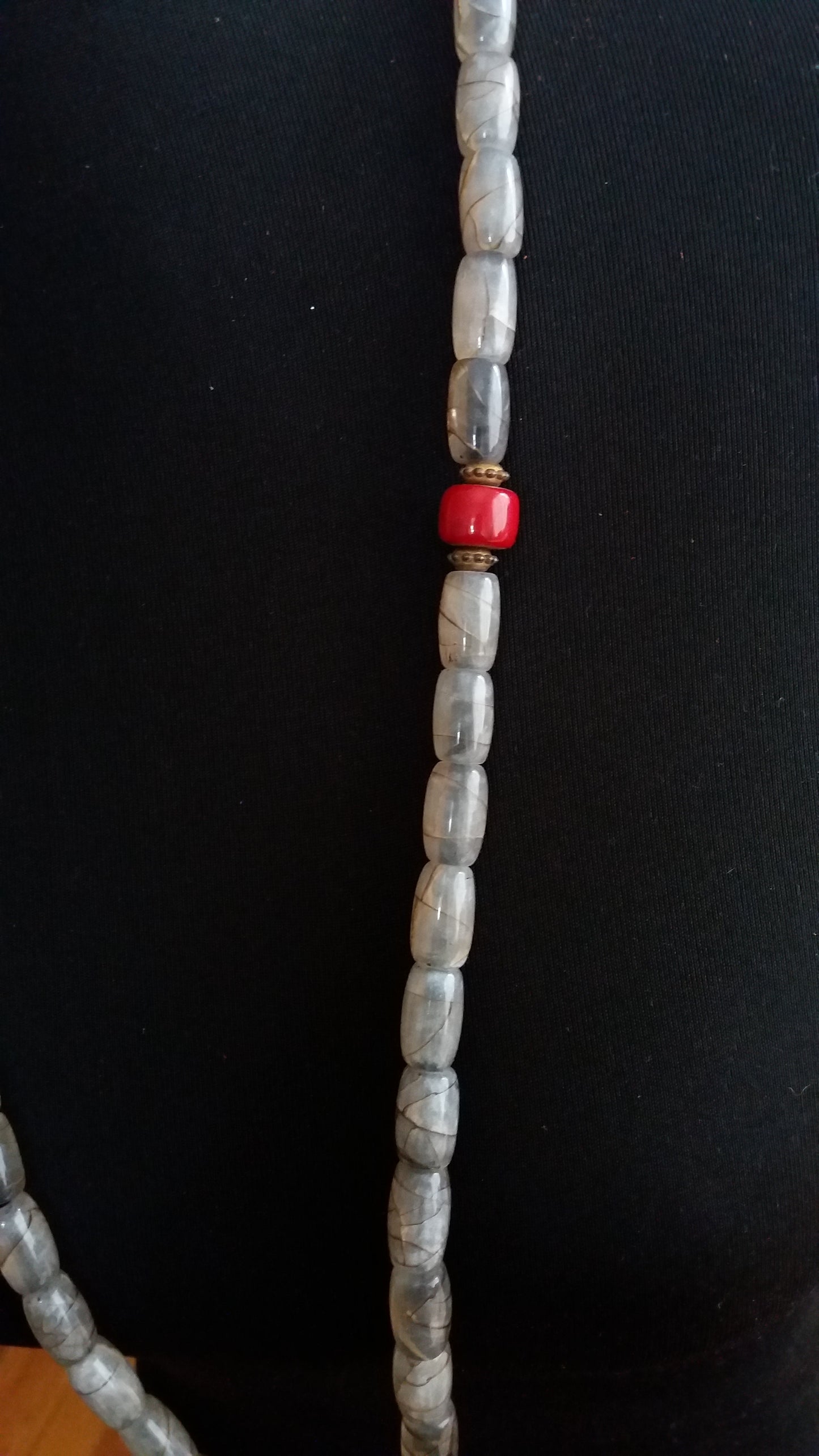 Bohemian style handcrafted resin beads mala