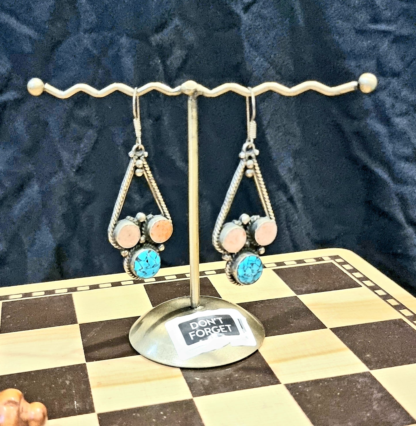 Bohemian style handcrafted Tibetan earrings #2203