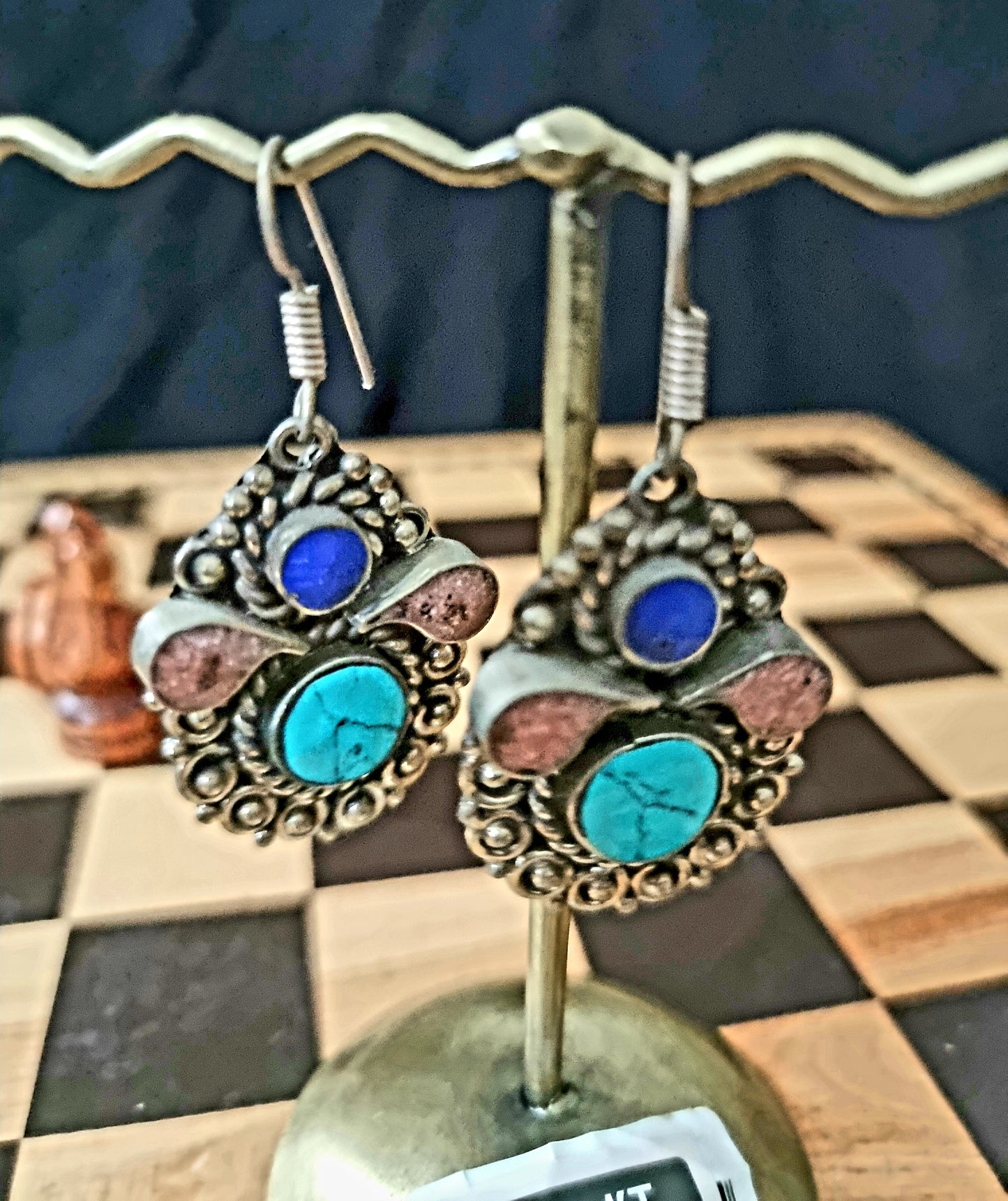 Bohemian style handcrafted Tibetan earrings #2202
