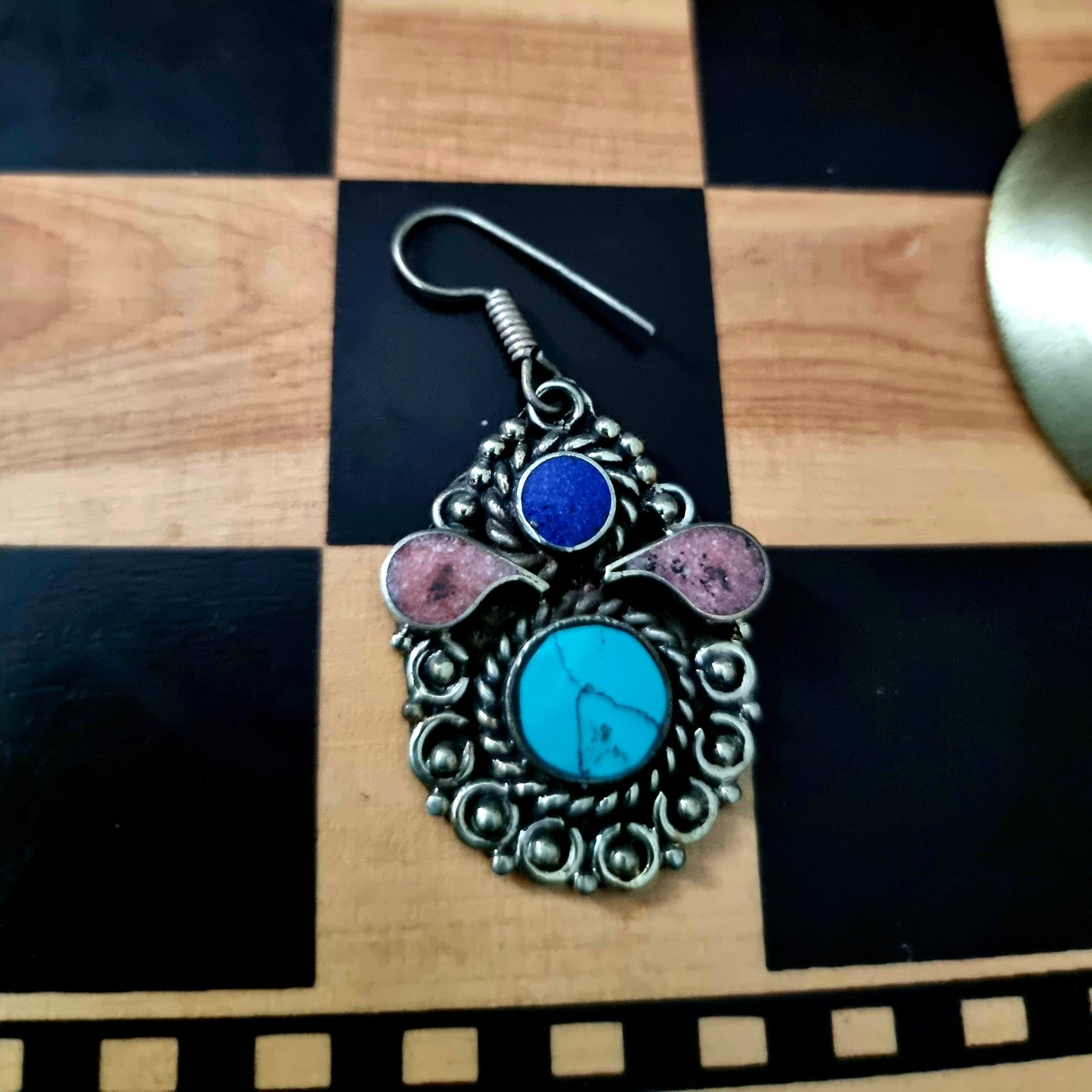 Bohemian style handcrafted Tibetan earrings #2202