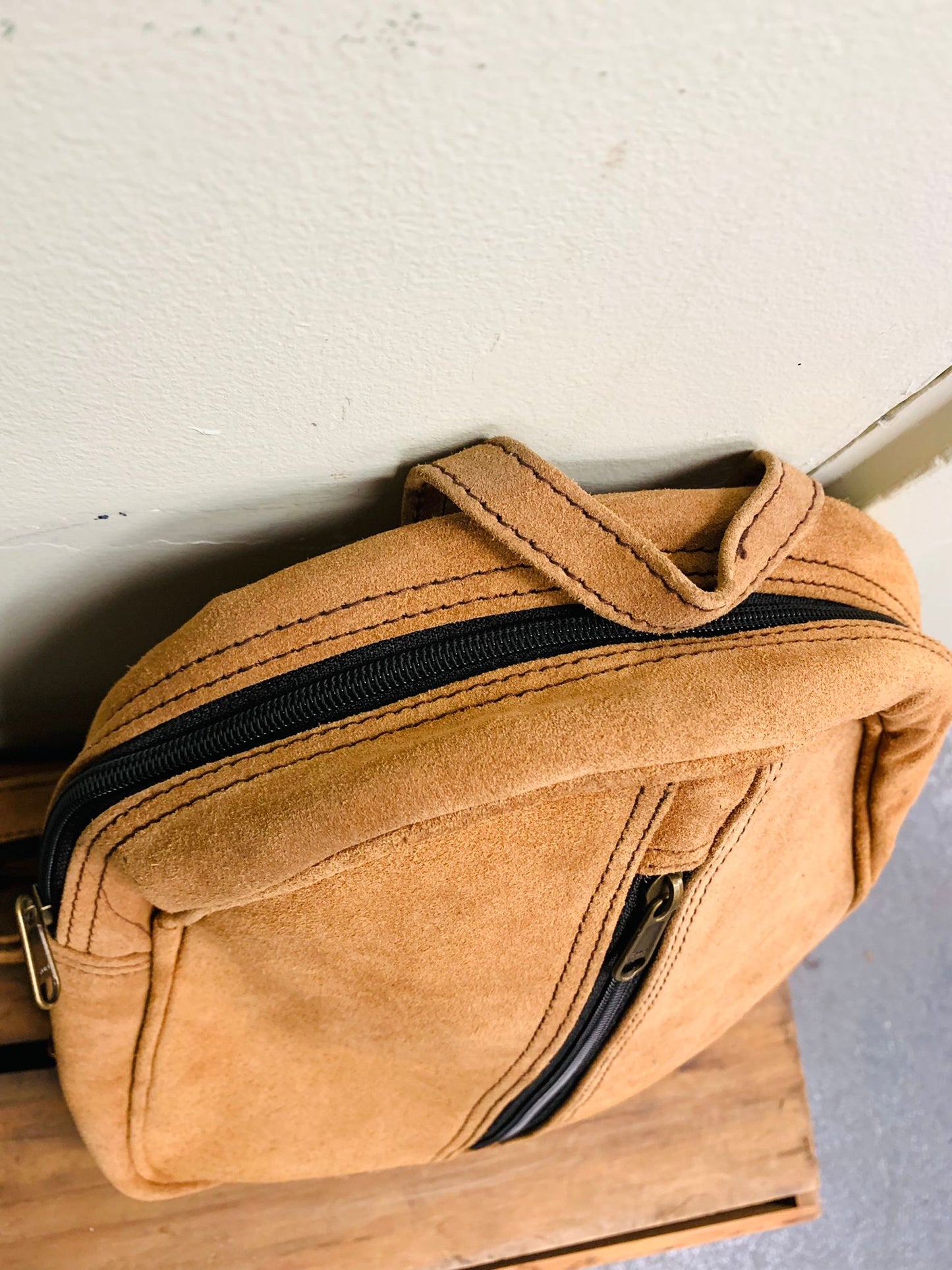 Bohemian style handcrafted Genuine leather Backpack  #5594