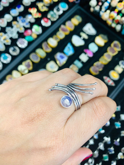 Bohemian style handcrafted Natural Stone ring #45028