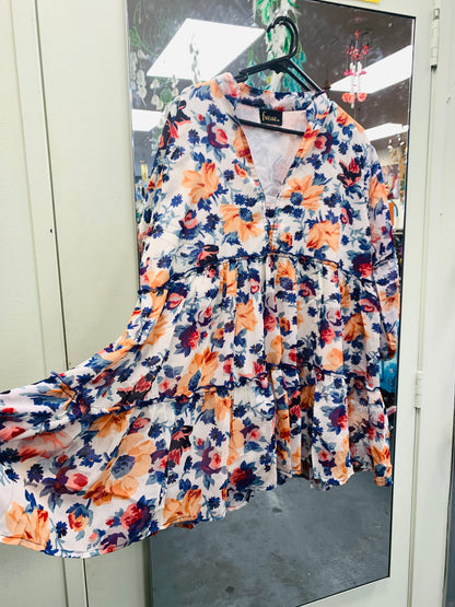 Bohemian style handcrafted Georgette Top/dress #413003