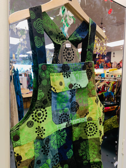 Bohemian style handcrafted Overall Shorts  #4300