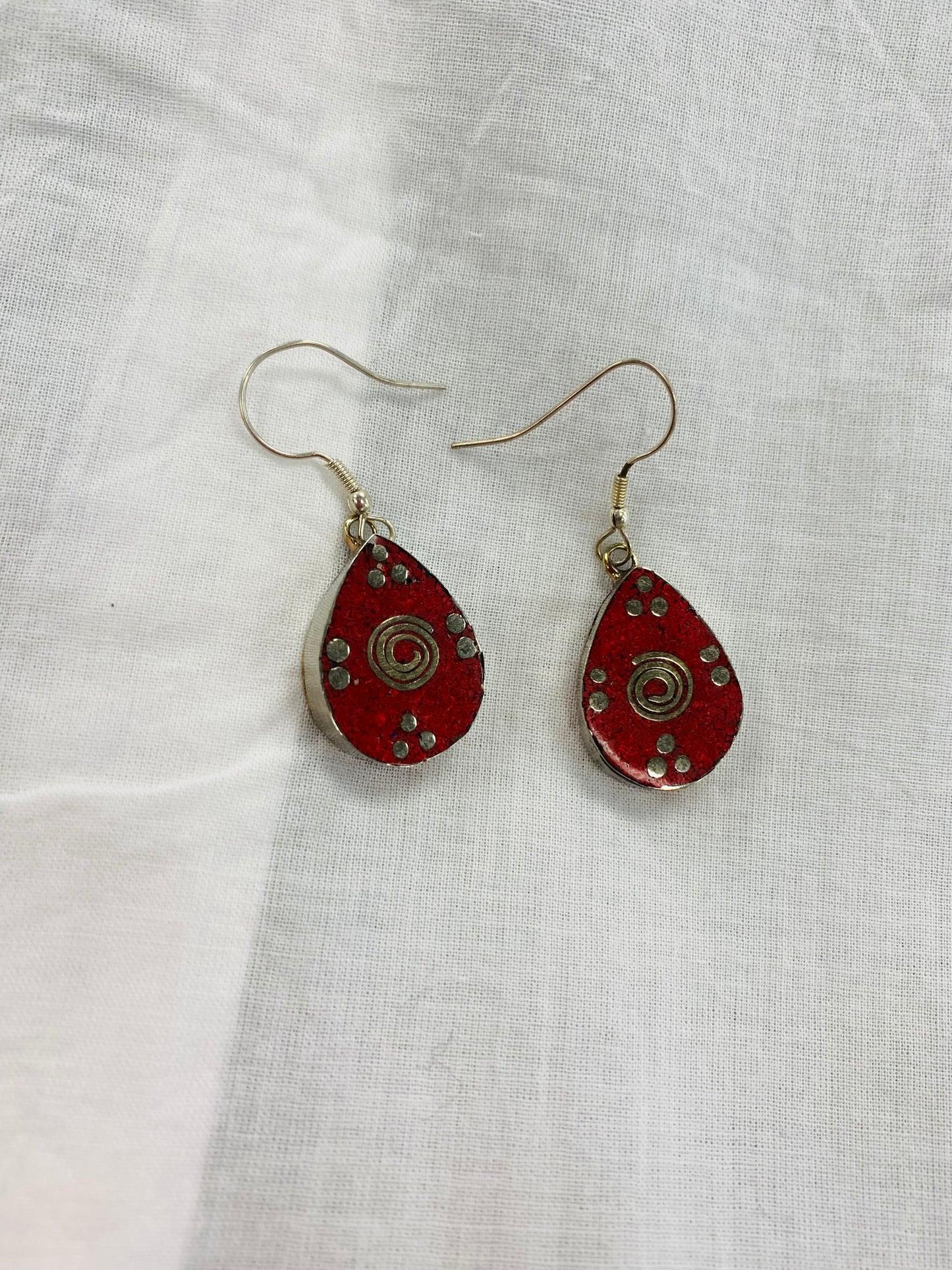 Bohemian style handcrafted Tibetan earrings #220101