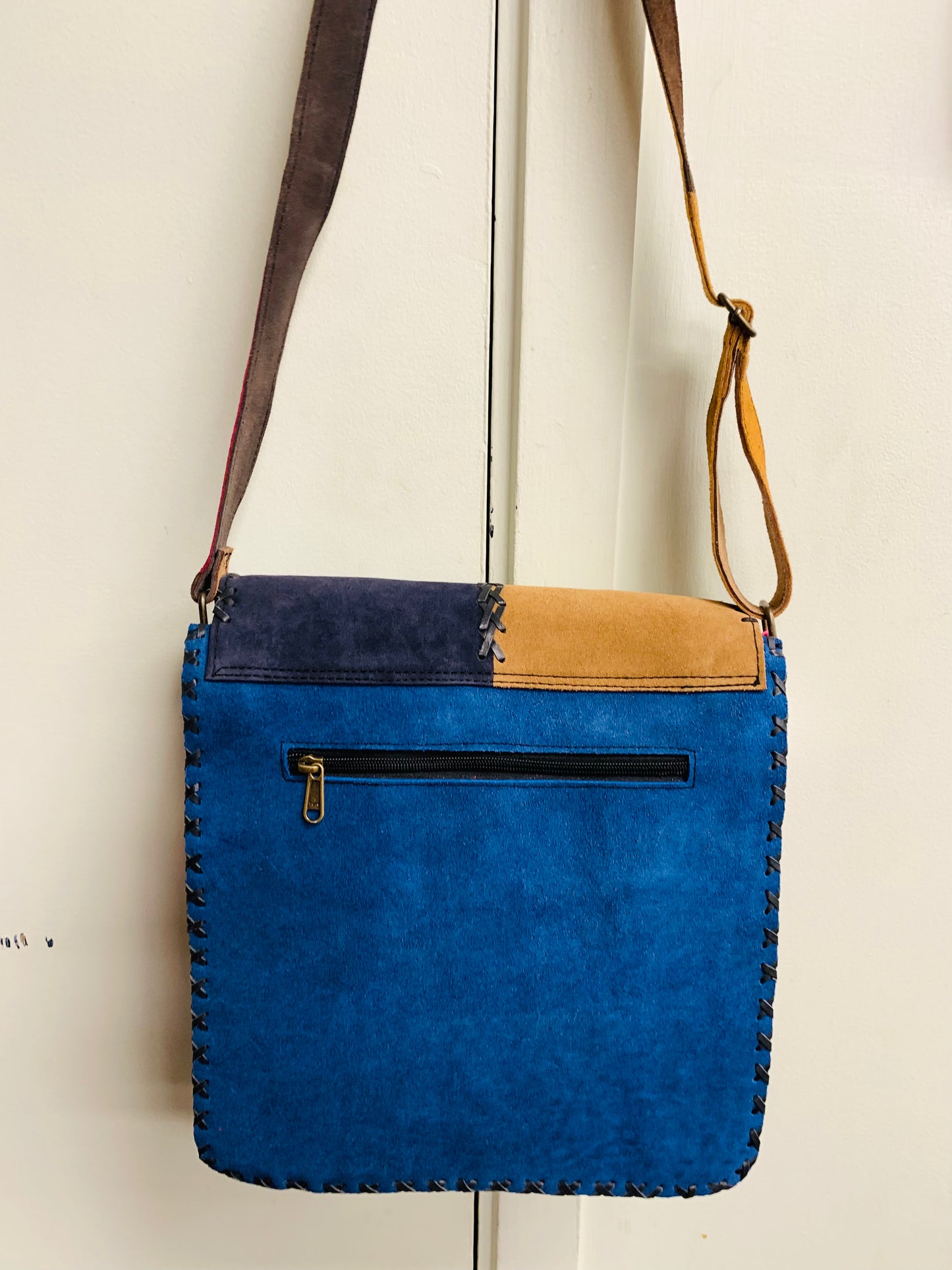 BOHO HANDCRAFTED GENUINE SUEDE LEATHER SACHET BAG #205566