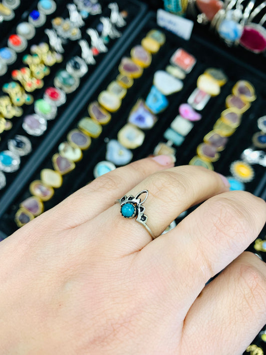 Bohemian style handcrafted Natural Stone ring #451046