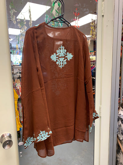 Bohemian style handcrafted Georgette Top #0120