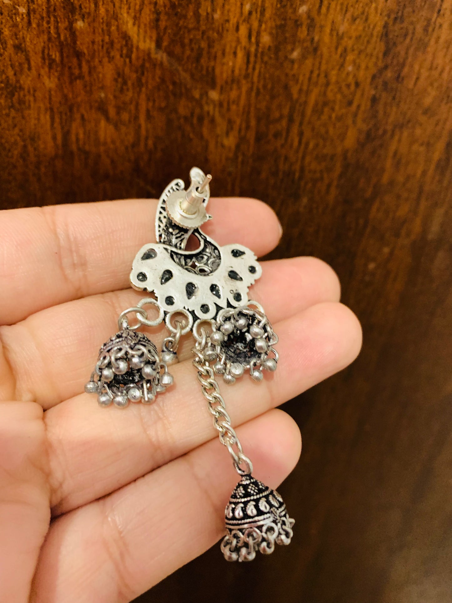 BOHEMIAN STYLE HANDCRAFTED PEACOCK EARRINGS # 00981