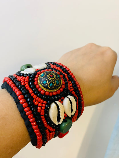 BOHEMIAN STYLE HANDCRAFTED HAND CUFF BANGLE# 8452