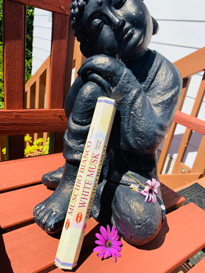 White Musk Boho style handcrafted  incense sticks #0669