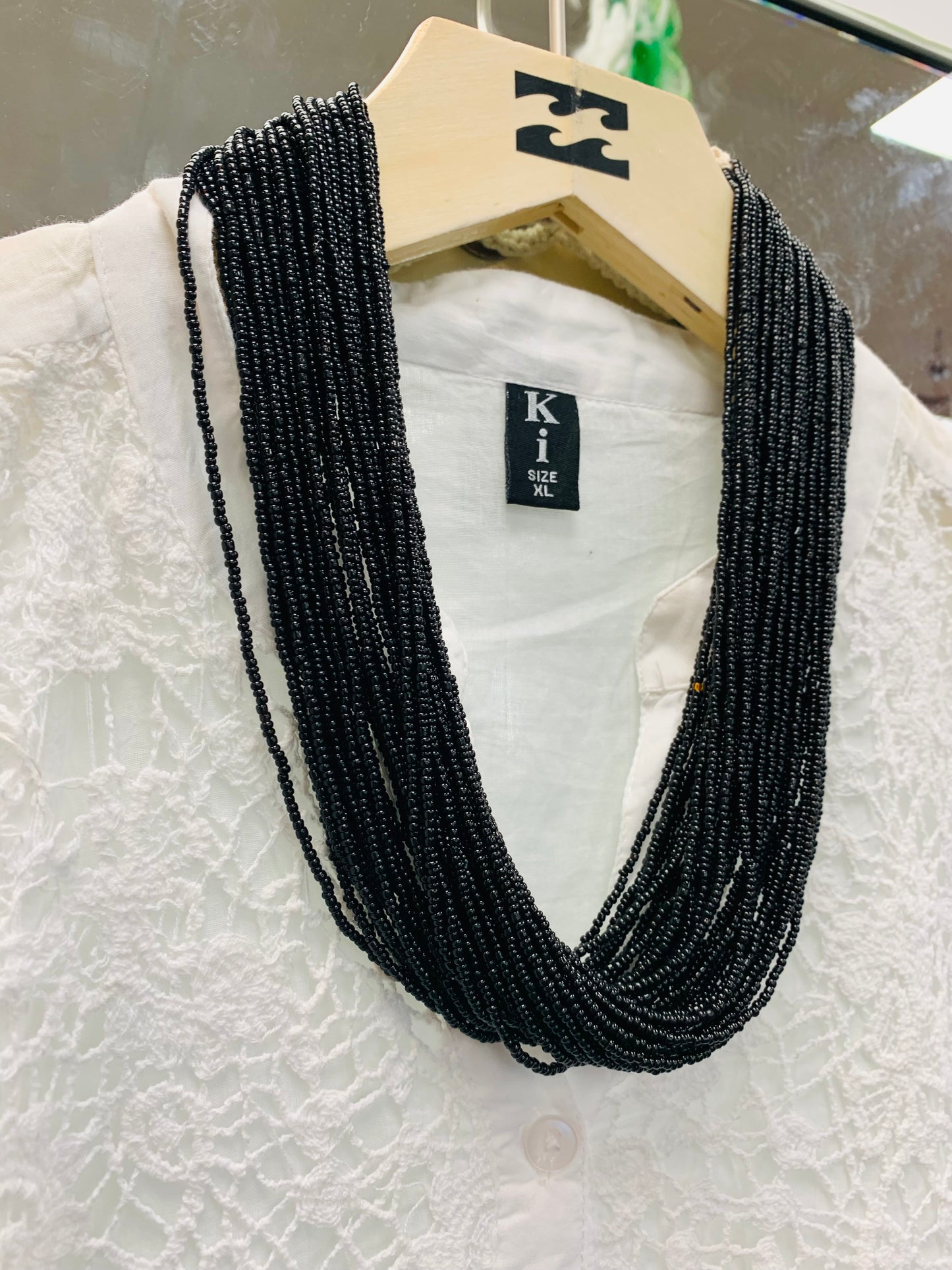 BOHEMIAN STYLE HANDCRAFTED SEED BEADS NECKLACE # 2293