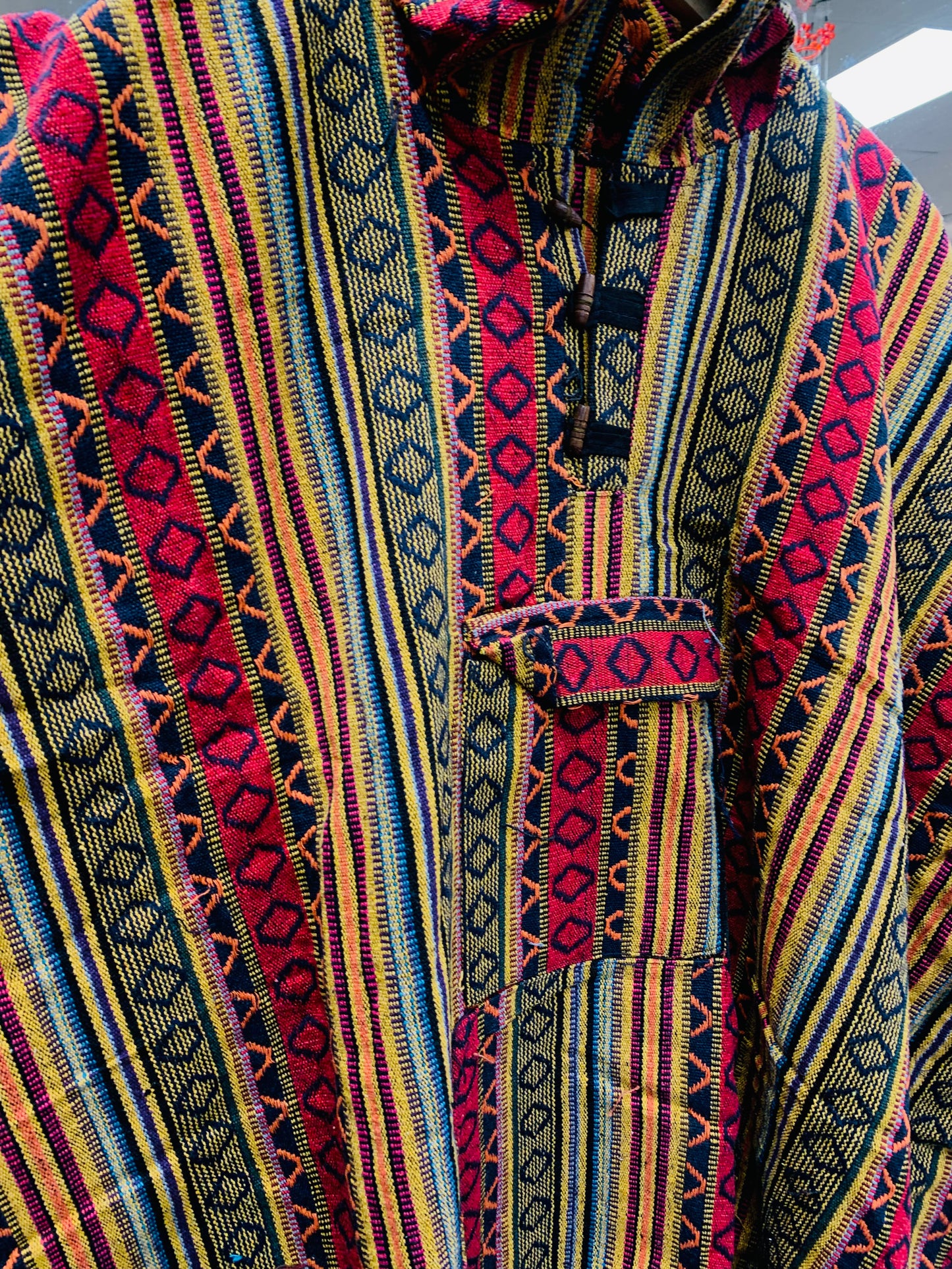 Boho handcrafted Hoodie UNISEX Gheri poncho #017412