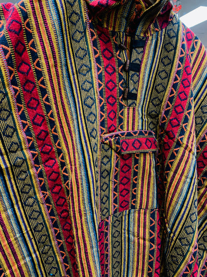 Boho handcrafted Hoodie UNISEX Gheri poncho #017412