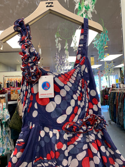 Bohemian style handcrafted  dress #997