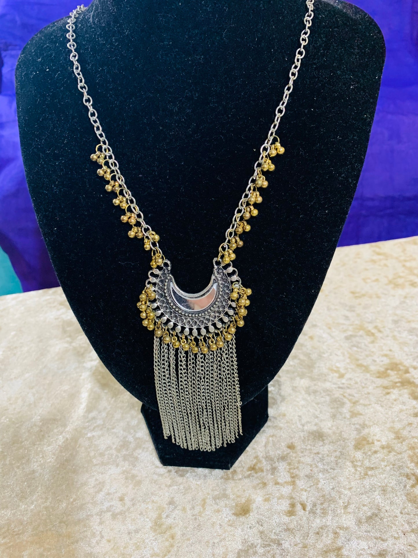 BOHEMIAN STYLE HANDCRAFTED MIRROR NECKLACE #11910