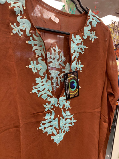 Bohemian style handcrafted Georgette Top #0120