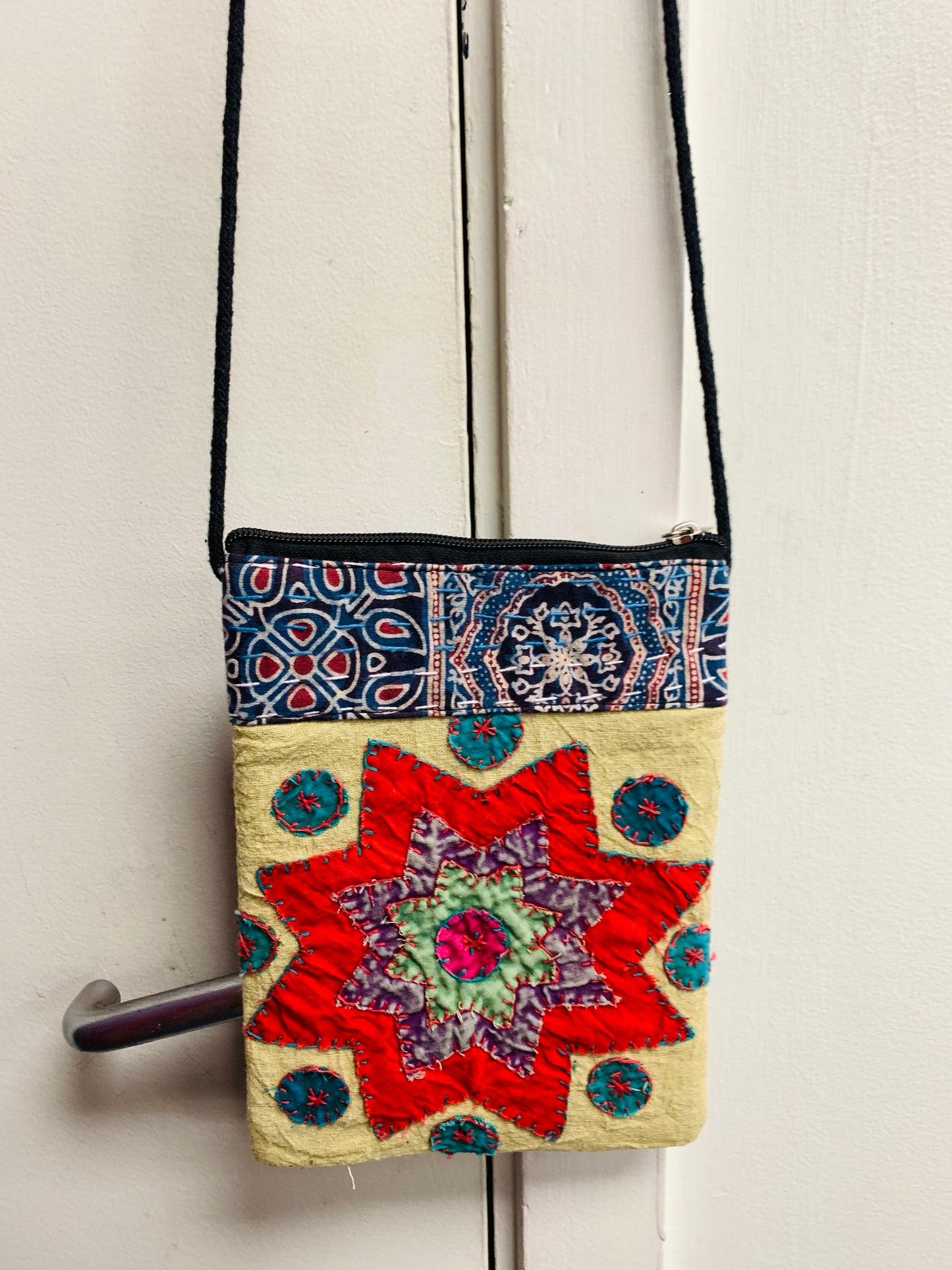 BOHEMIAN STYLE HANDCRAFTED PATCHWORK CROSS BODY BAG #1971