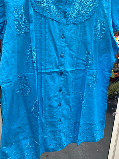 Bohemian style handcrafted cotton Top #97627