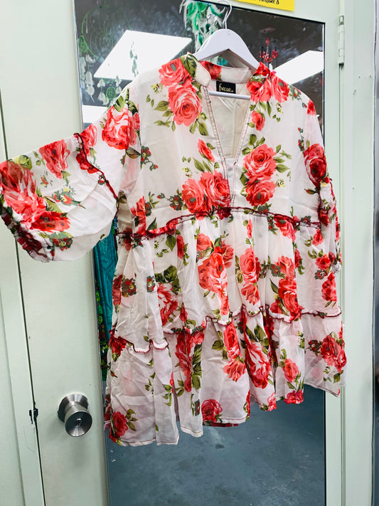 Bohemian style handcrafted Georgette Top/dress #413006