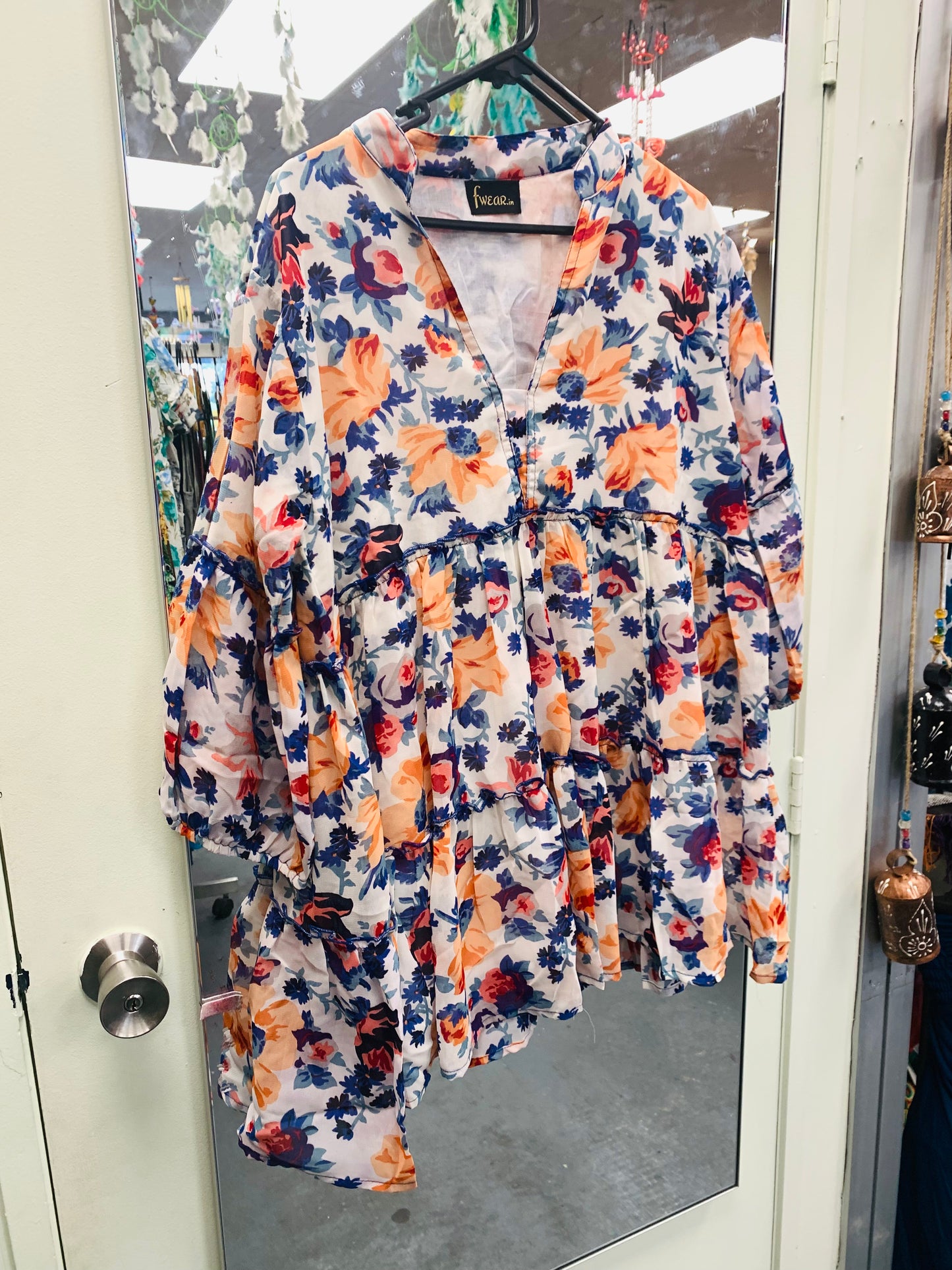 Bohemian style handcrafted Georgette Top/dress #413003