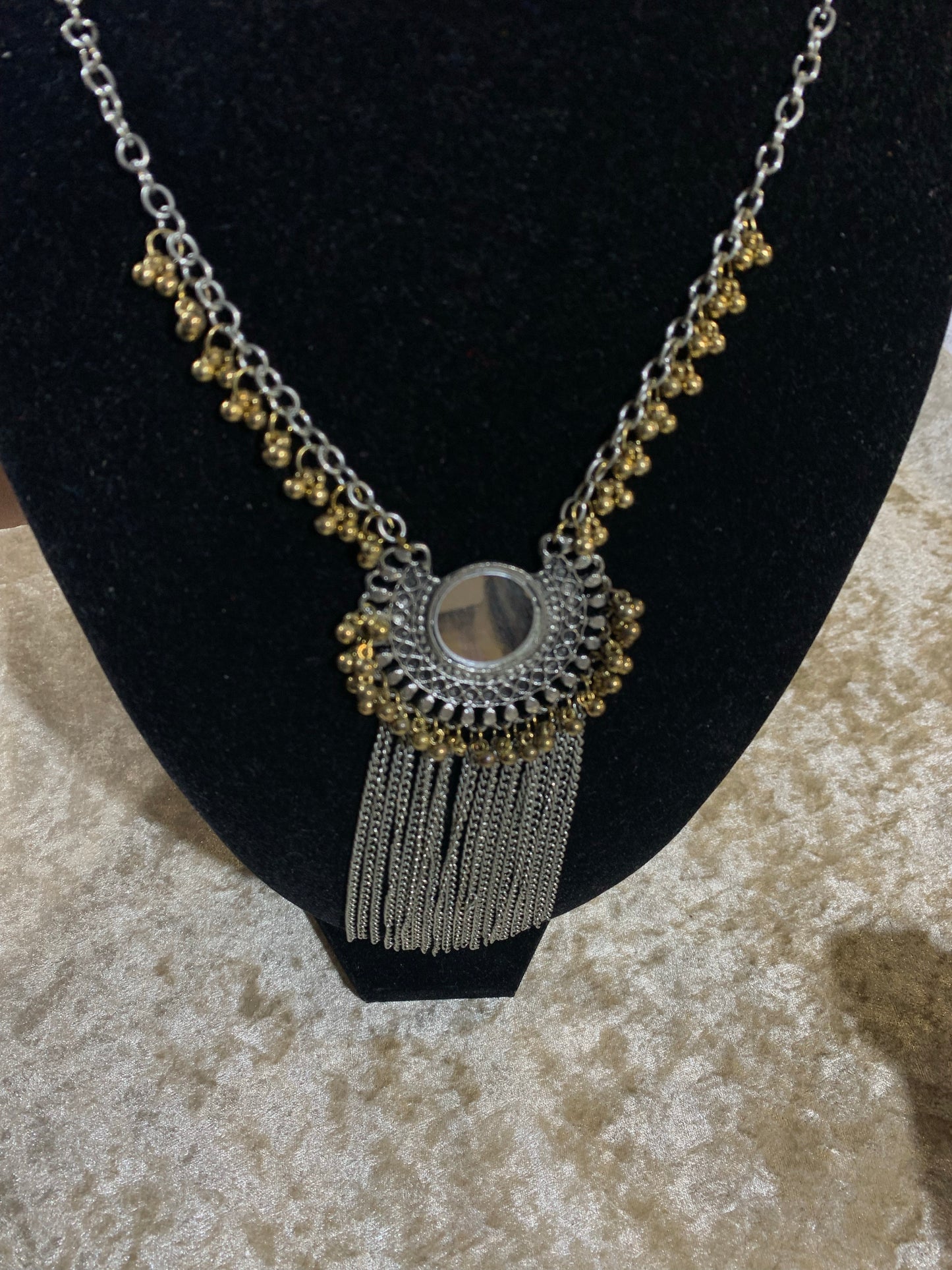 BOHEMIAN STYLE HANDCRAFTED MIRROR NECKLACE #11911