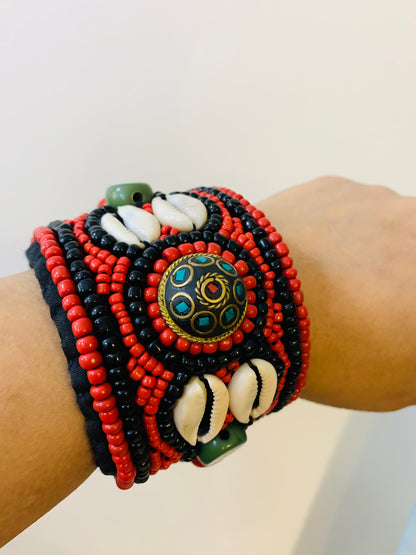 BOHEMIAN STYLE HANDCRAFTED HAND CUFF BANGLE# 8452