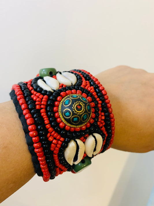 BOHEMIAN STYLE HANDCRAFTED HAND CUFF BANGLE# 8452