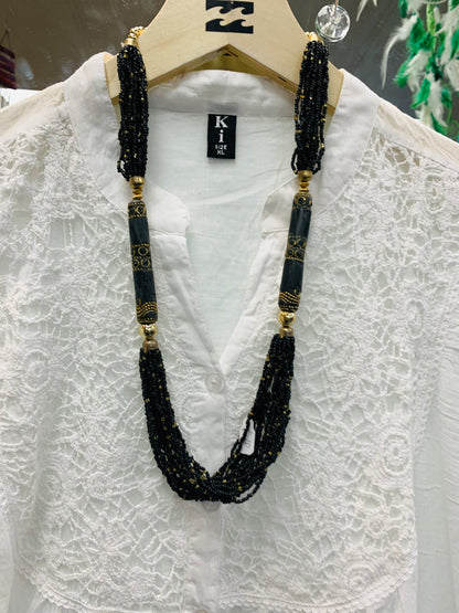 BOHEMIAN STYLE HANDCRAFTED BEADS NECKLACE # 2299
