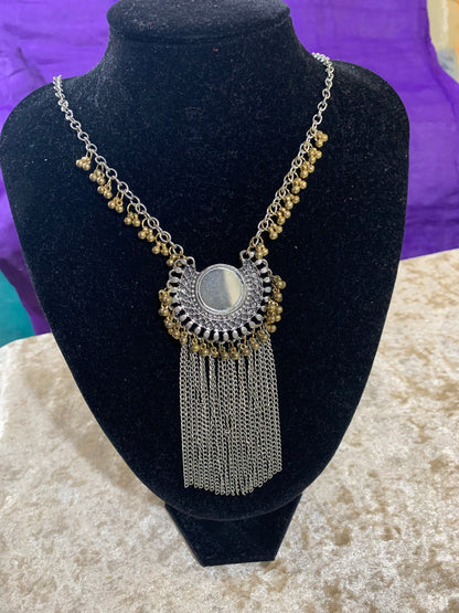 BOHEMIAN STYLE HANDCRAFTED MIRROR NECKLACE #11911