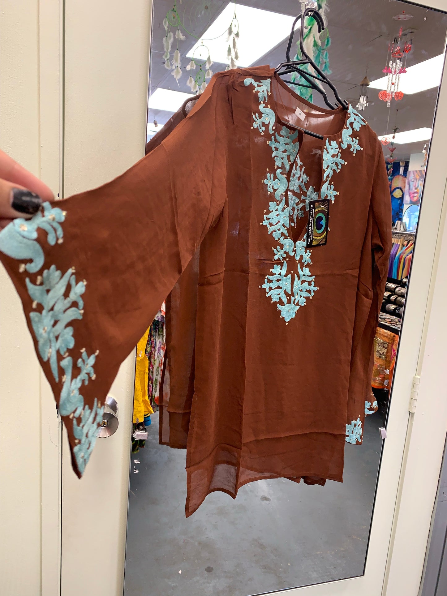 Bohemian style handcrafted Georgette Top #0120