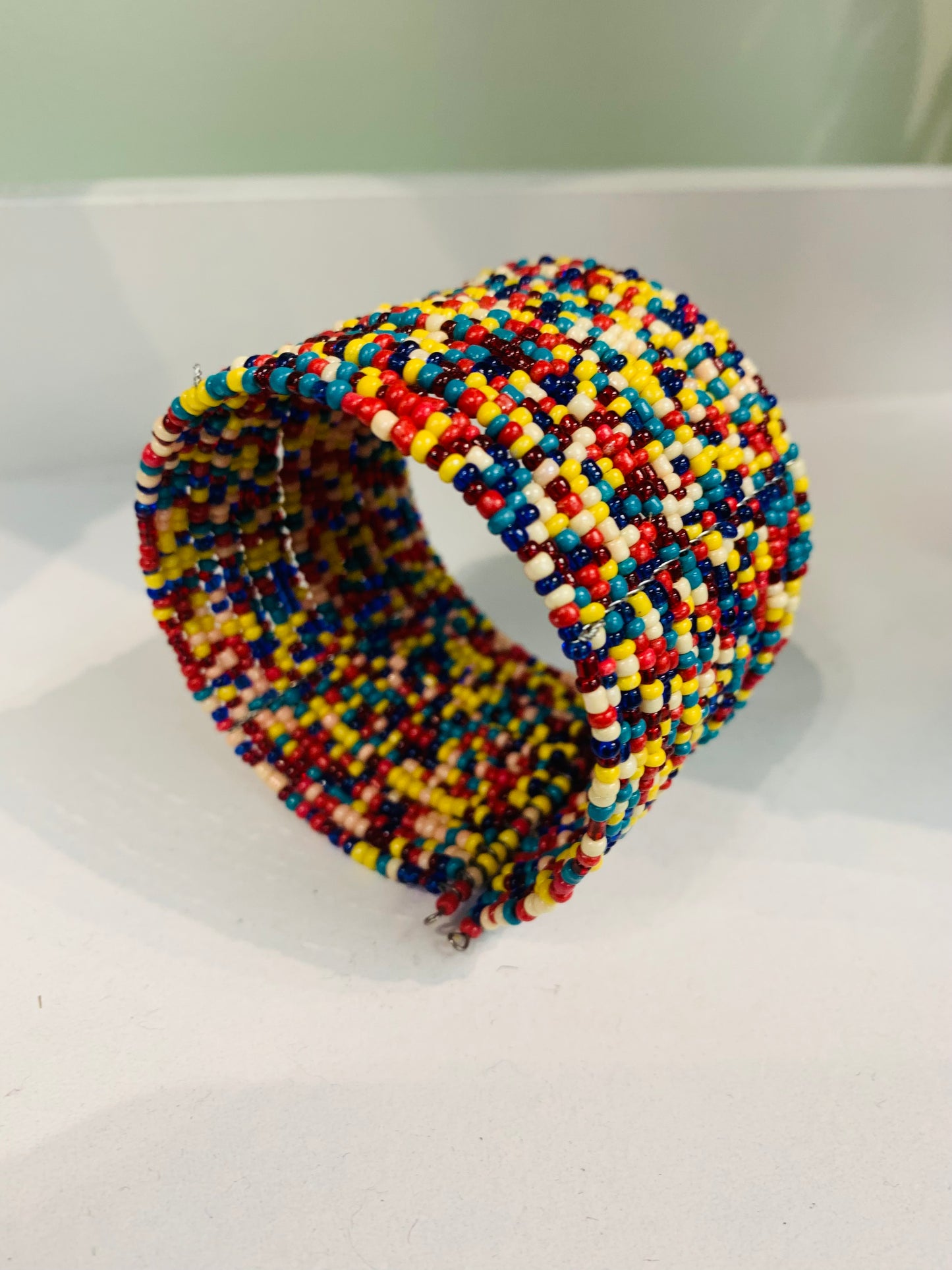 BOHEMIAN STYLE HANDCRAFTED HAND CUFF BEADS BANGLE# 2426