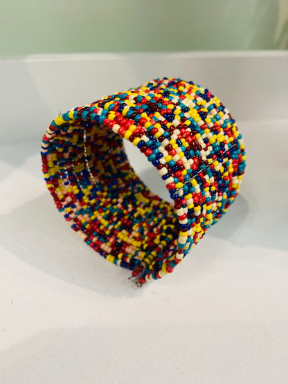 BOHEMIAN STYLE HANDCRAFTED HAND CUFF BEADS BANGLE# 2426