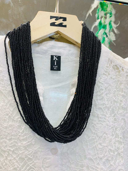 BOHEMIAN STYLE HANDCRAFTED SEED BEADS NECKLACE # 2293