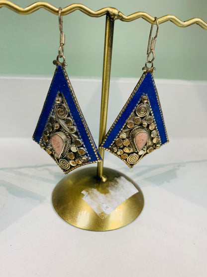 BOHEMIAN STYLE HANDCRAFTED TIBETAN EARRINGS #37