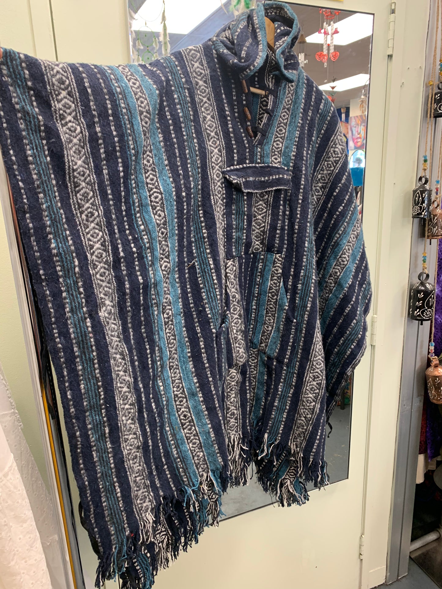 Bohemian style handcrafted Hoodie Plus size UNISEX Gheri poncho #01703