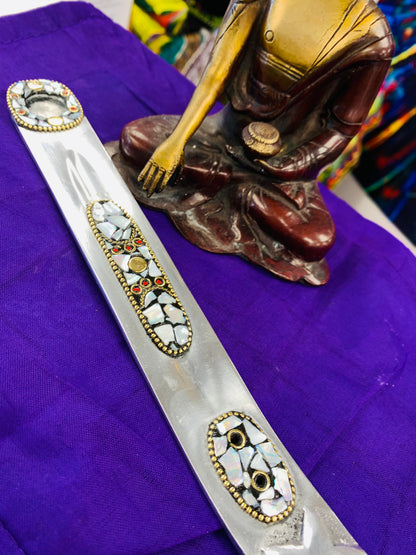 Bohemian style handcrafted metal Ash Catcher/holder # 3237