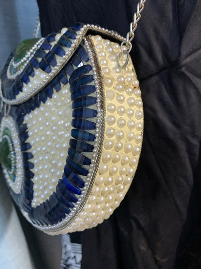 Bohemian style handcrafted metal / Brass Clutch # 900