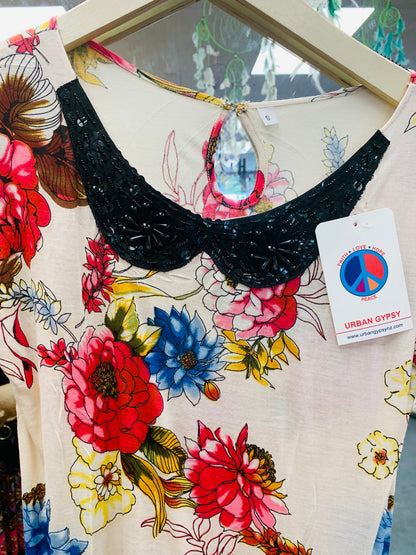 BOHEMIAN STYLE HANDCRAFTED ROYAL DRESS #5056