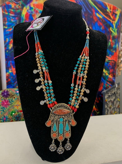 BOHEMIAN STYLE HANDCRAFTED TIBETAN NECKLACE #17
