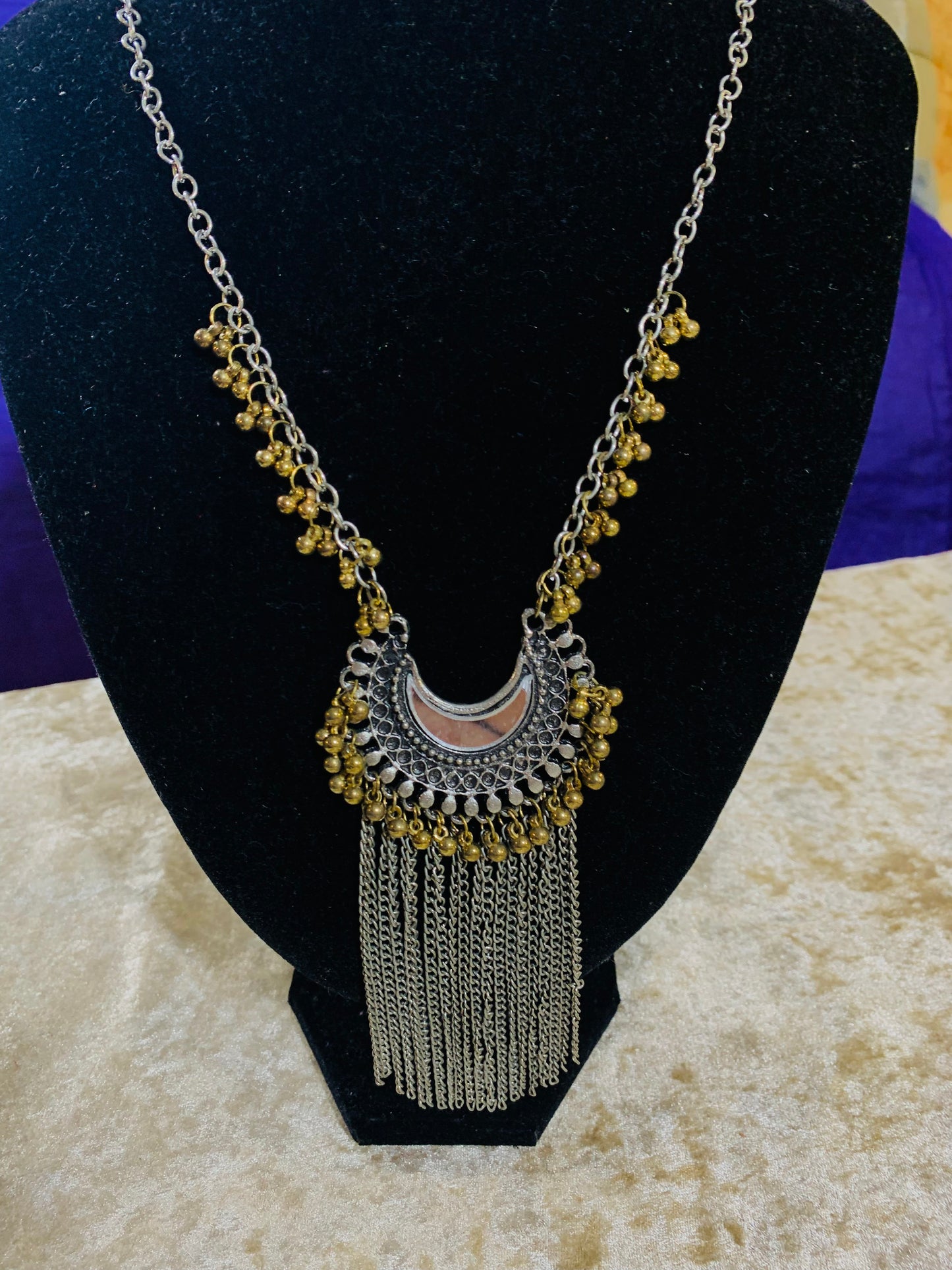 BOHEMIAN STYLE HANDCRAFTED MIRROR NECKLACE #11910