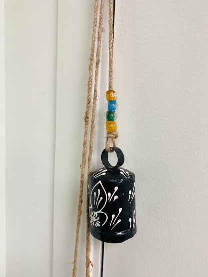 Bohemian style handcrafted Cow bells Wall hanging # 5446