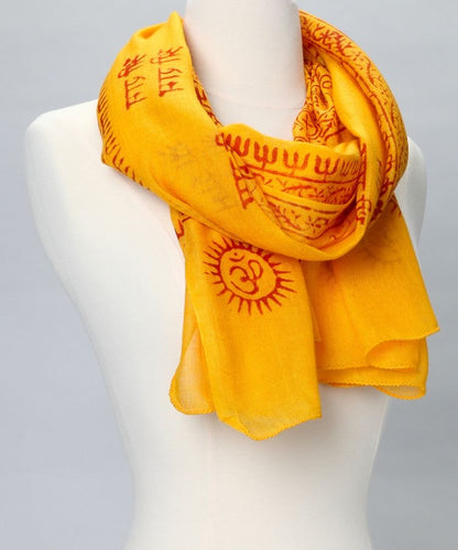 Bohemian style handcrafted Genuine Cotton Om scarves # 722