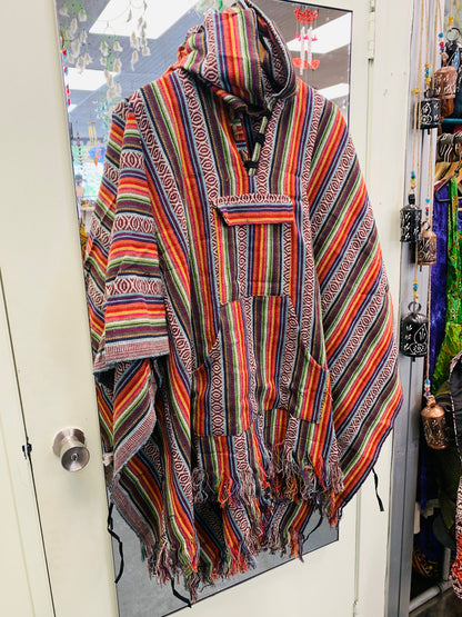 Boho handcrafted Hoodie UNISEX Gheri/ Dari poncho #665523
